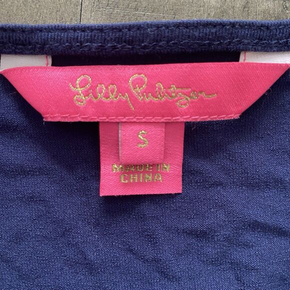 Lilly Pulitzer Misha Wrap Dress True Navy Blue size‎ small - Picture 5 of 14